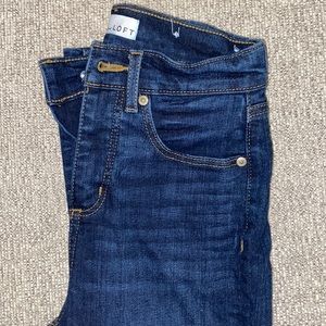 LOFT high waist skinny jeans dark wash.
